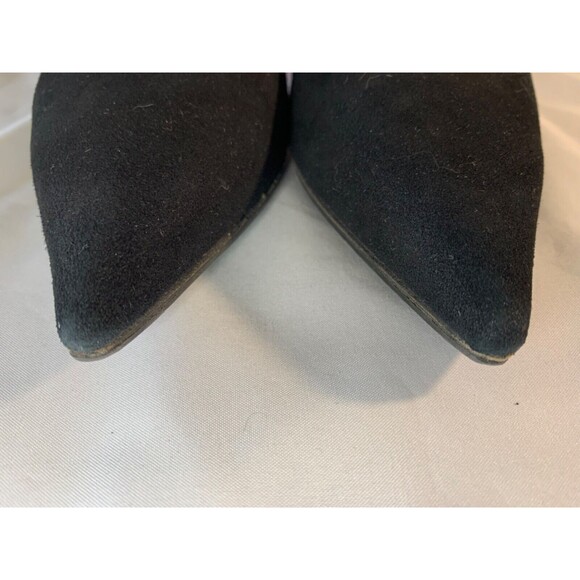 Luciano Padovan Heels Pumps Womens EU 37.5/ US 7.5 Black Suede Mid Heel Pointed - Picture 6 of 11